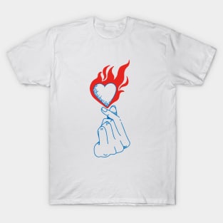 Korean Finger Heart For Valentines Day T-Shirt